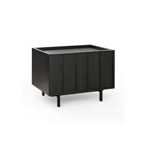 Linea 1 Drawer Bedside Table | Black Oak