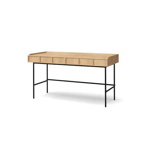 Linea 2 Drawer 140cm Desk Natural Oak | L3 Home