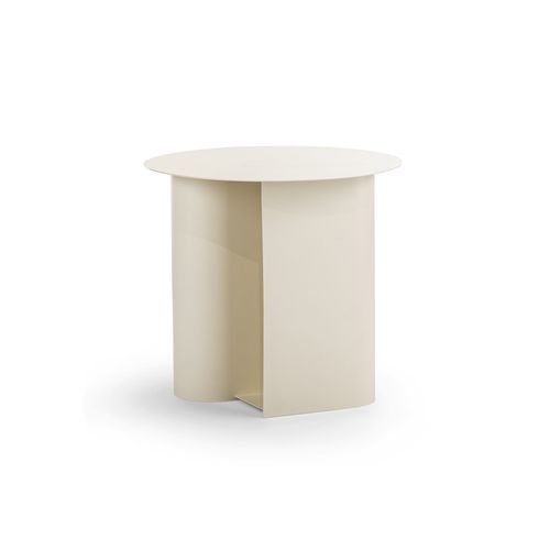 Zeke Round Side Table | Beige Cream