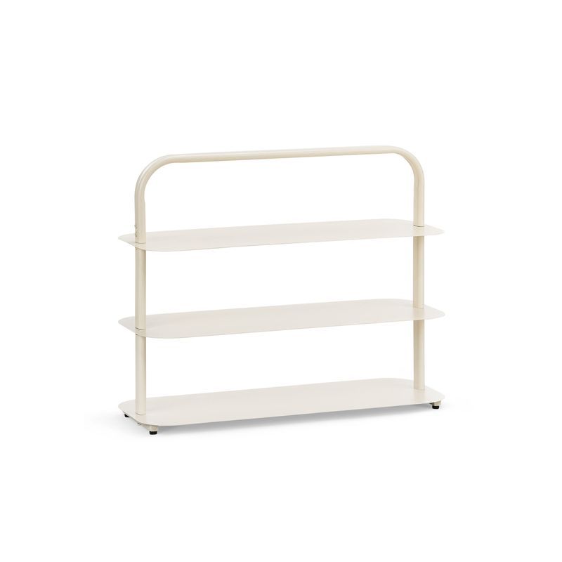 Tresta 3 Tier Low Shelf | Beige Cream