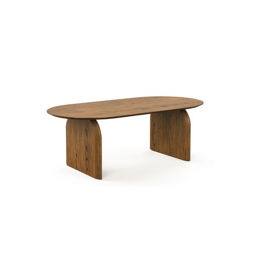 Arco 200cm Oval Dining Table | Brown Oak