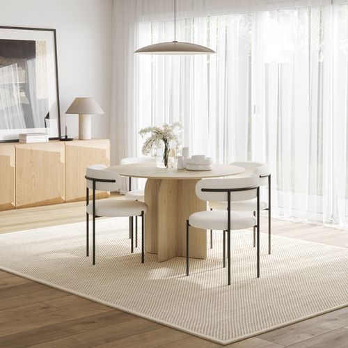 Arco 120cm Round Oak Dining Table | Natural