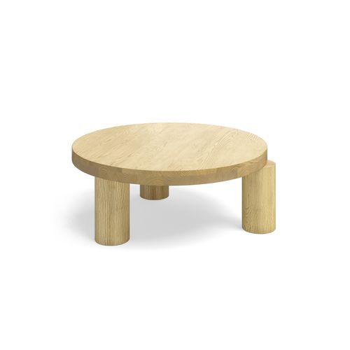 Nomad 90cm Round Solid Oak Coffee Table | Natural