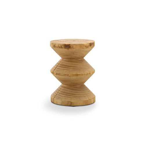 Navi Zig Zag Stump Stool | Natural