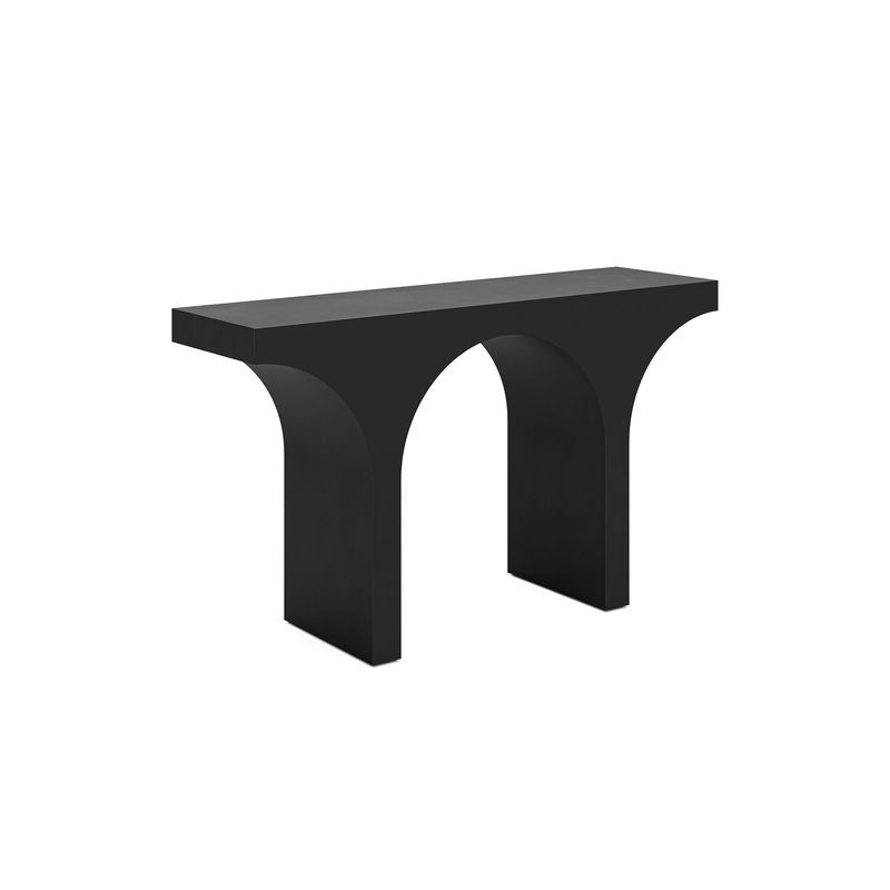 Arcus 140cm Concrete Console Table in Matte Black