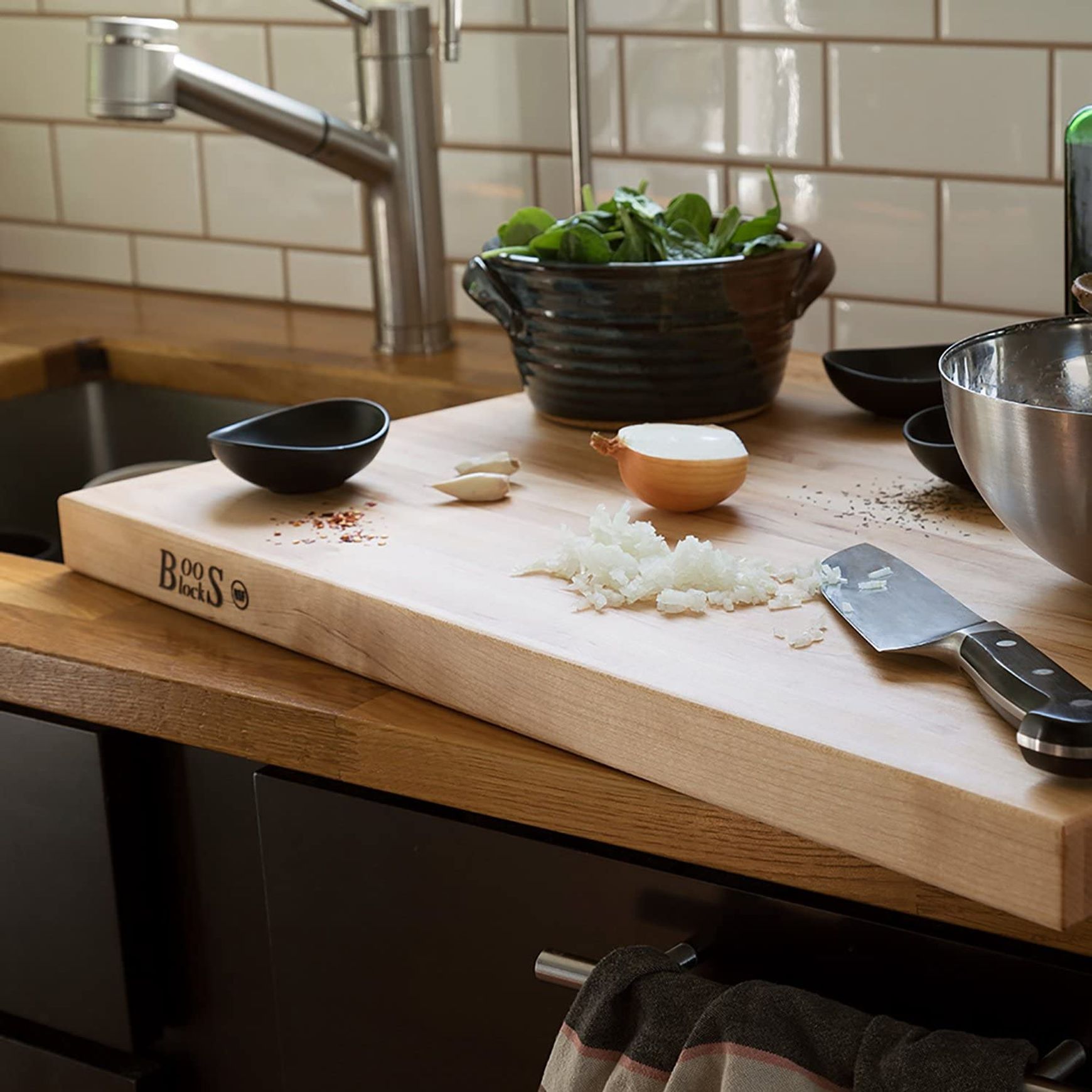 Boos Block Maple Wood Edge Grain Reversible Cutting Board - 24" X 18" X 1.5"