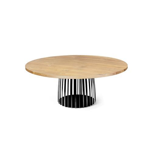Janua | BC 07 Basket Table Round 125cm | Oiled Natural Oak + Black