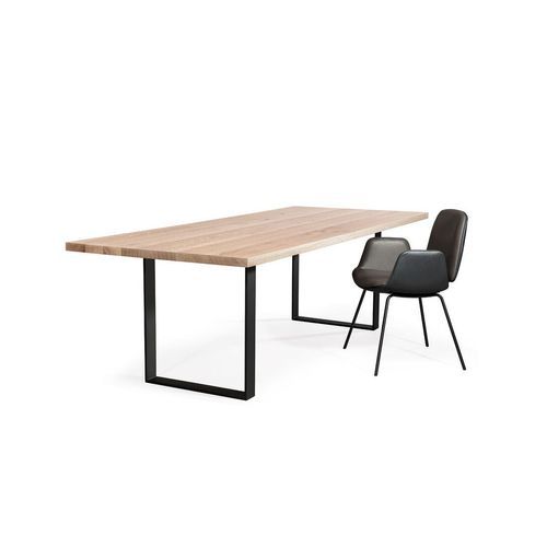 Janua | SC 58 Dining Table | White Oak + Black Legs 300x110cm