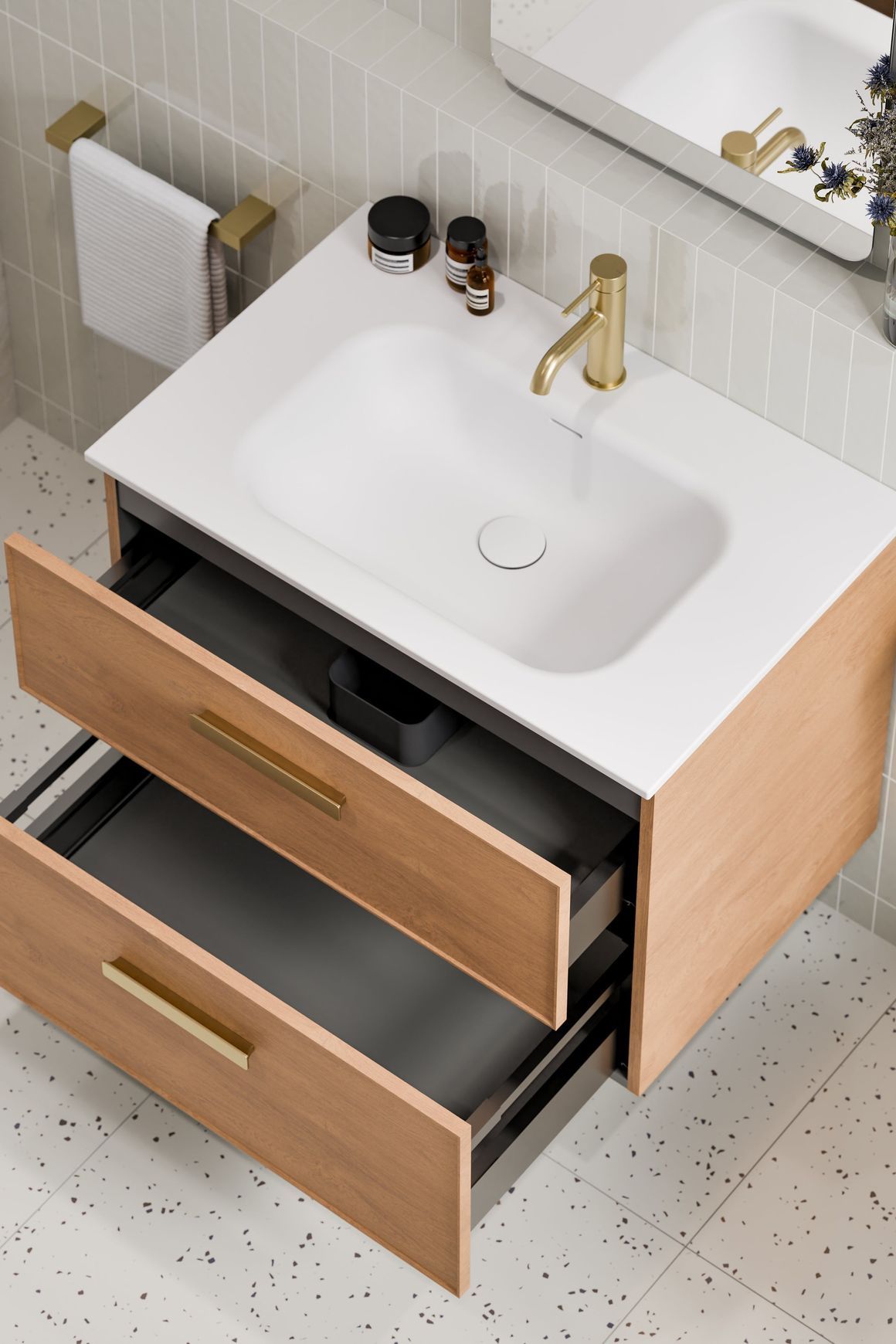 Lineare 750 Axel 2 Drawer Vanity