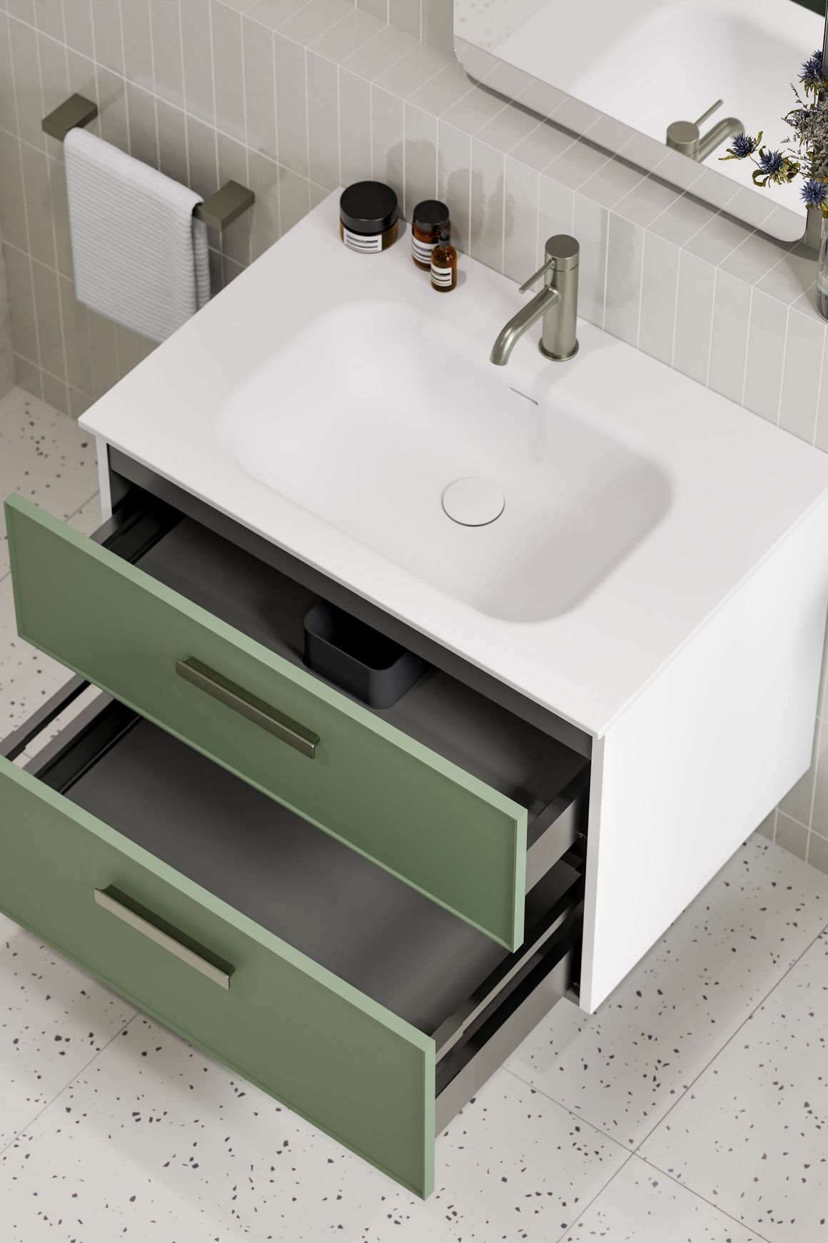 Lineare 750 Axel 2 Drawer Vanity