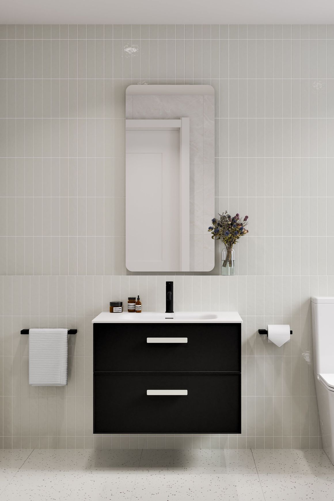 Lineare 750 Vanity | 2 Drawer | Inset Basin