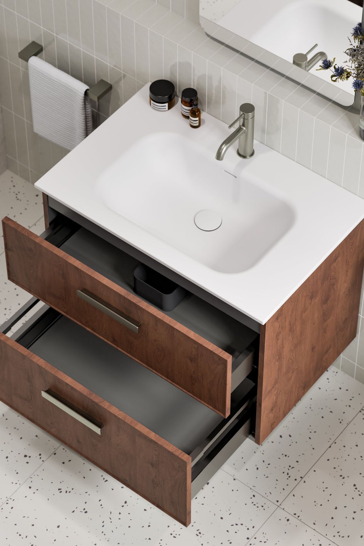 Lineare 750 Vanity | 2 Drawer | Inset Basin