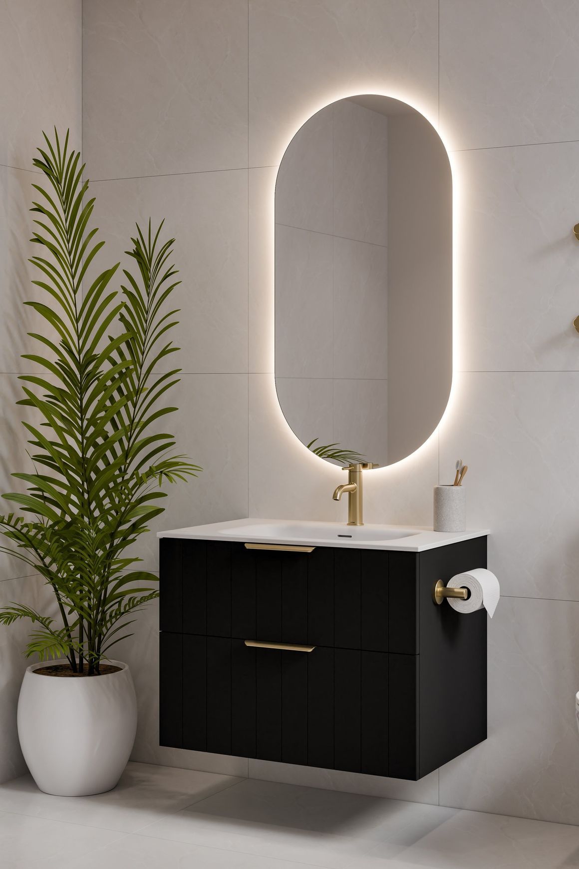 Lineare 750 Vanity | 2 Drawer | Inset Basin