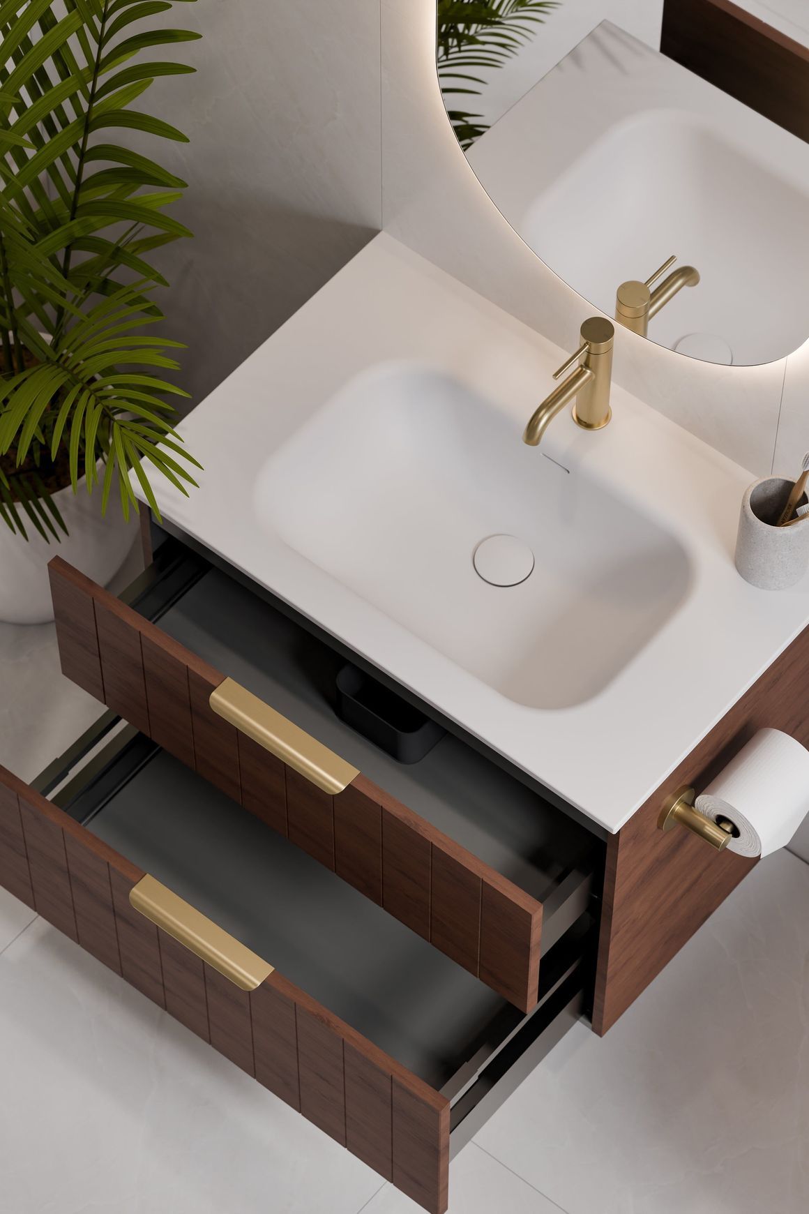 Lineare 750 Vanity | 2 Drawer | Inset Basin