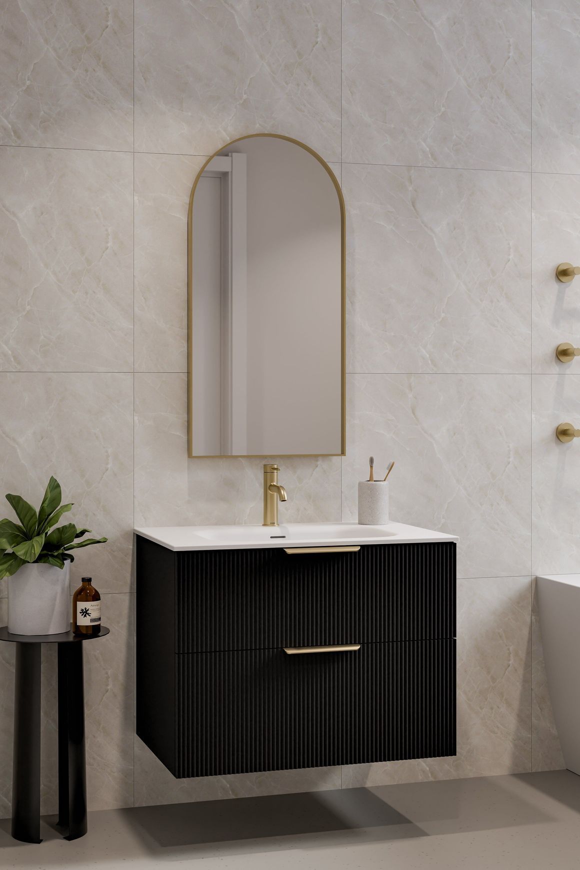 Lineare 750 Pillar 2 Drawer Vanity