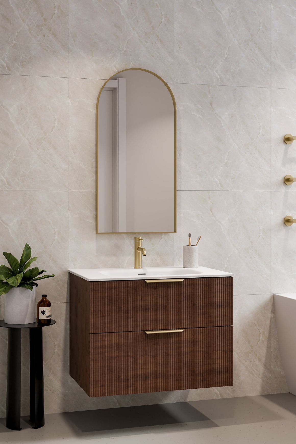Lineare 750 Pillar 2 Drawer Vanity