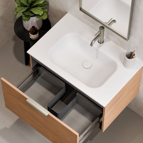 Lineare 750 Pillar Single Drawer Vanity