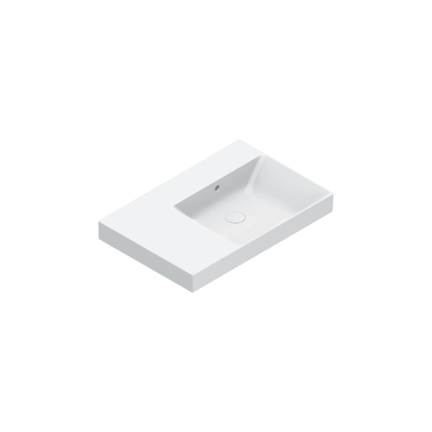 Zero 75 Right Basin No Taphole Gloss White