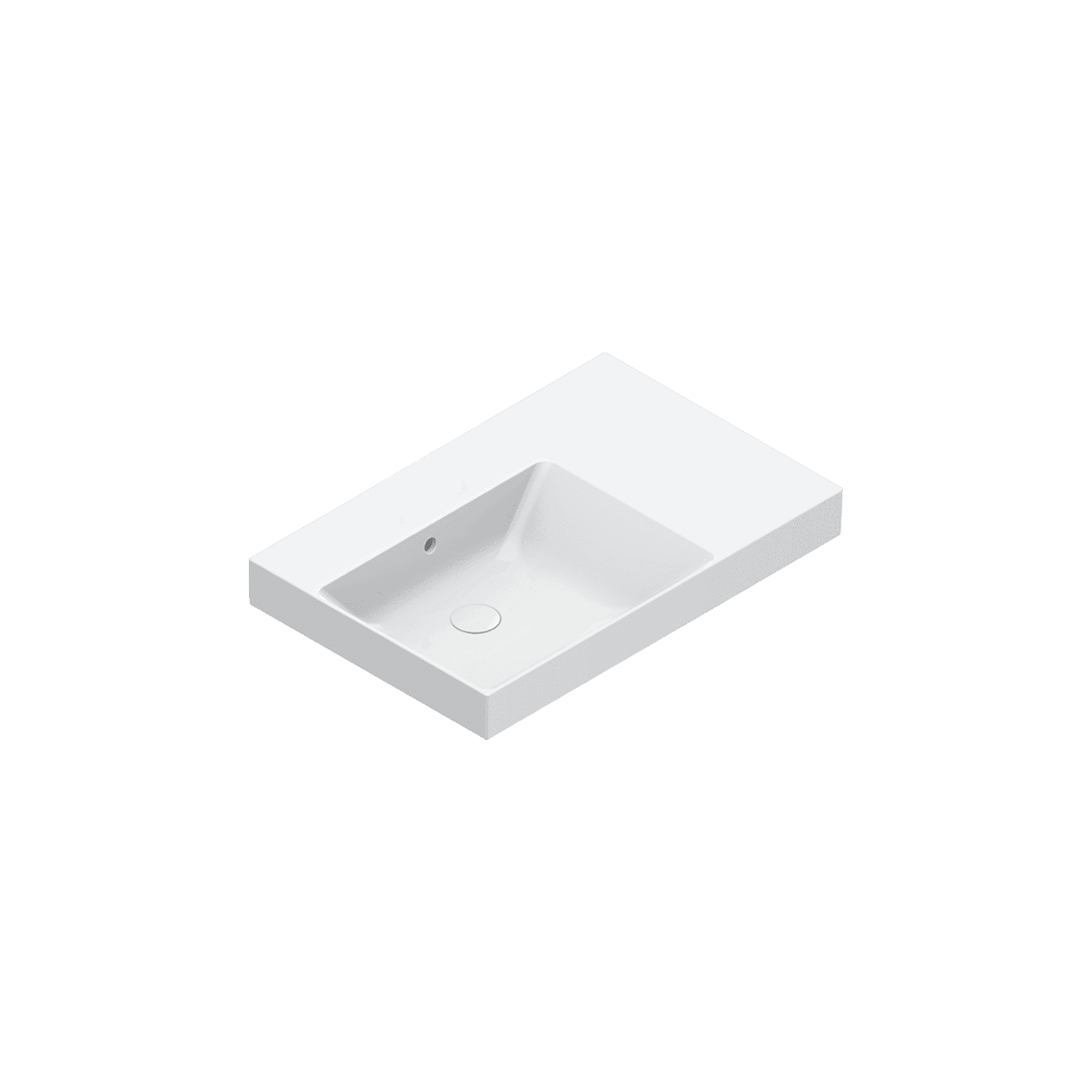 Zero 75 Left Basin No Taphole Gloss White