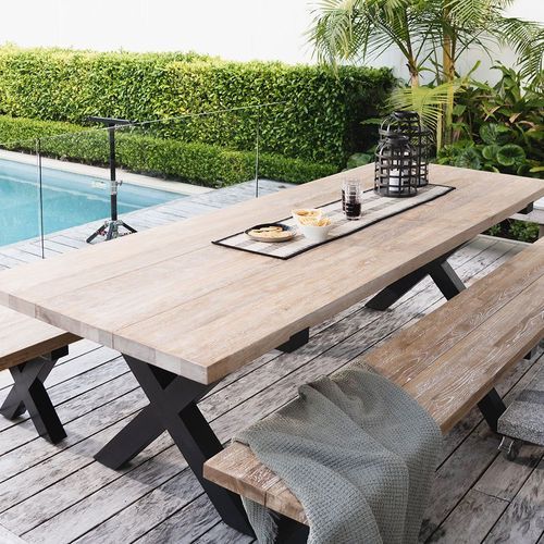 Fortico X-leg Teak Table 280cm