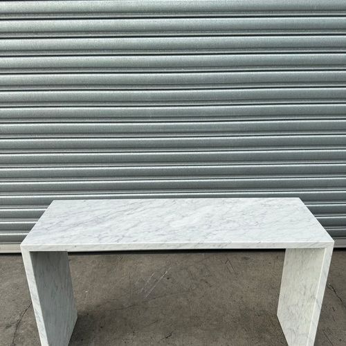 Waterfall Hallway Console - Carrara Marble | Natural Stone Co.