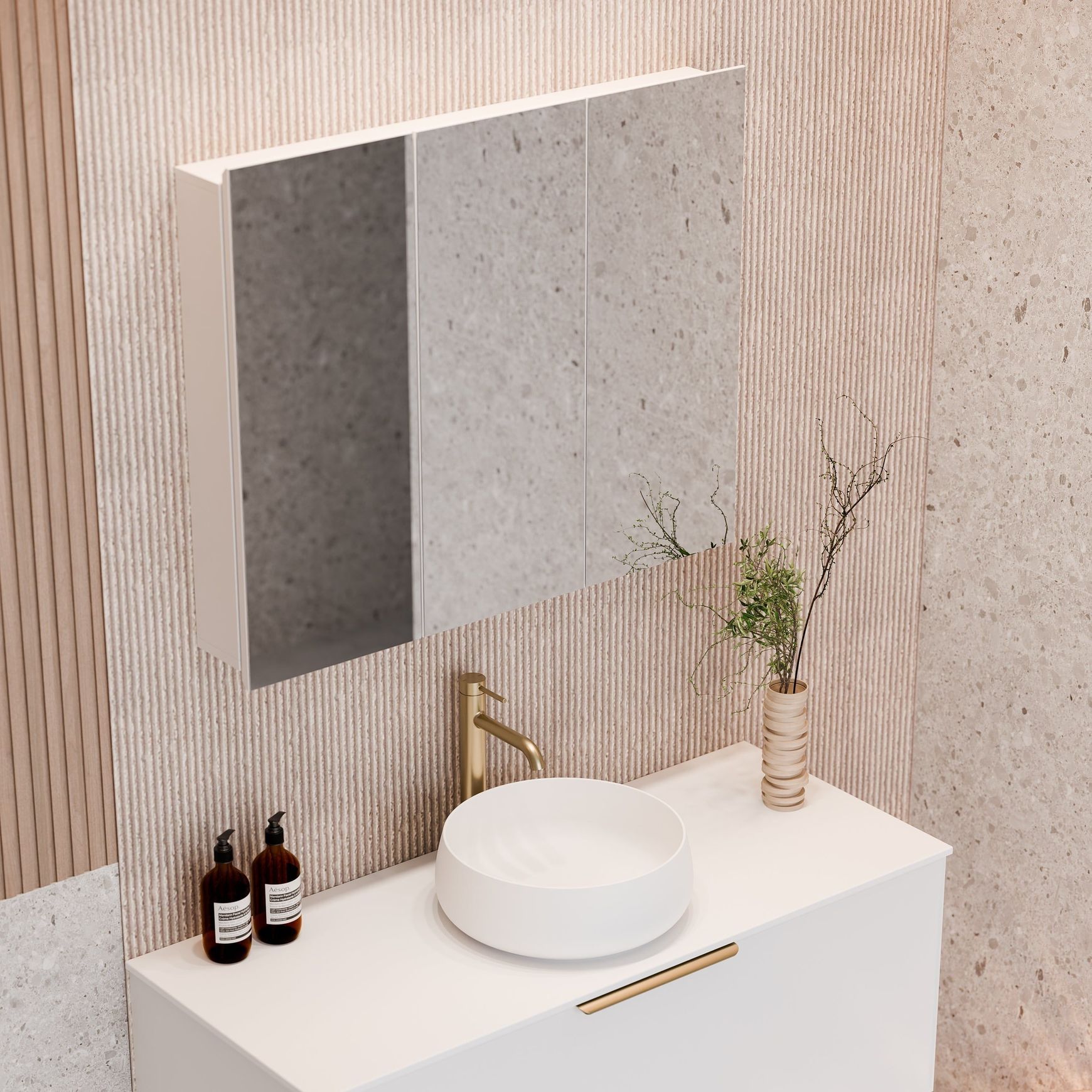 Luxe 900mm Mirror Cabinet With Demister | 3 Door