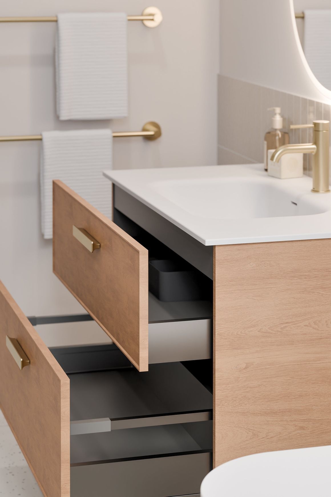 Lineare 900 Axel 2 Drawer Vanity