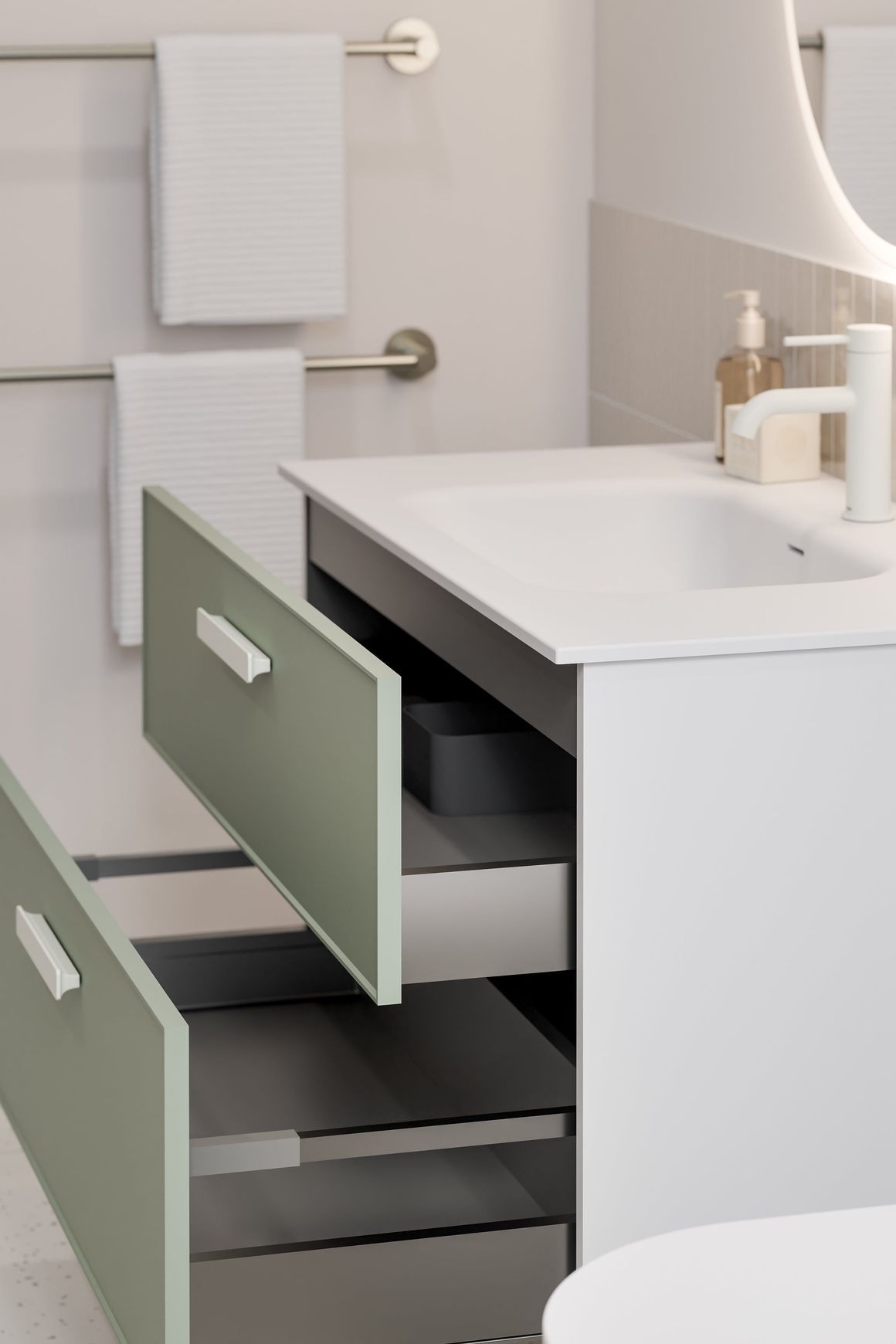 Lineare 900 Axel 2 Drawer Vanity