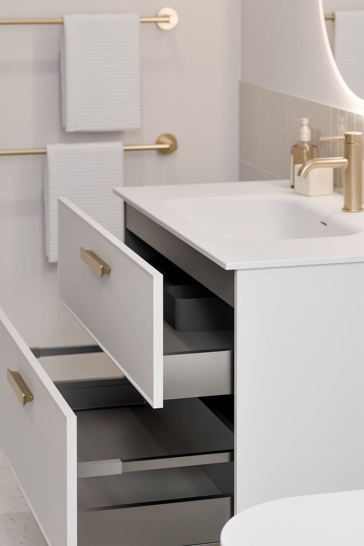 Lineare 900 Axel 2 Drawer Vanity