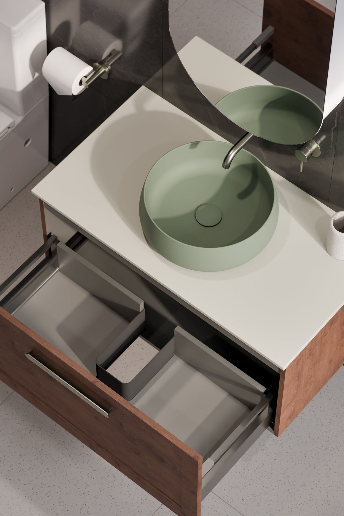 Lineare 900 Vanity | 1 Drawer | Inset Basin