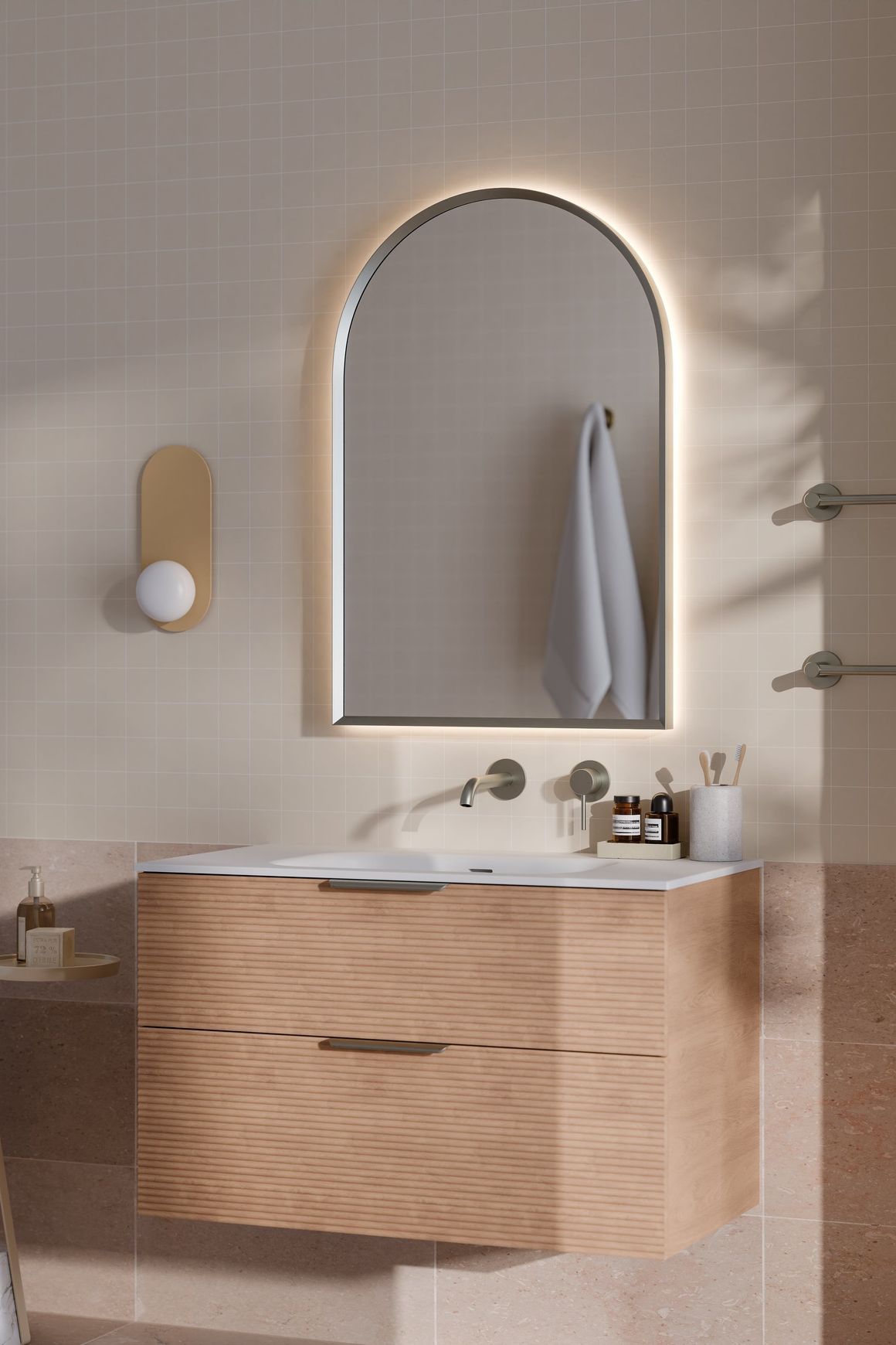 Lineare 900 Vanity | 2 Drawer | Inset Basin