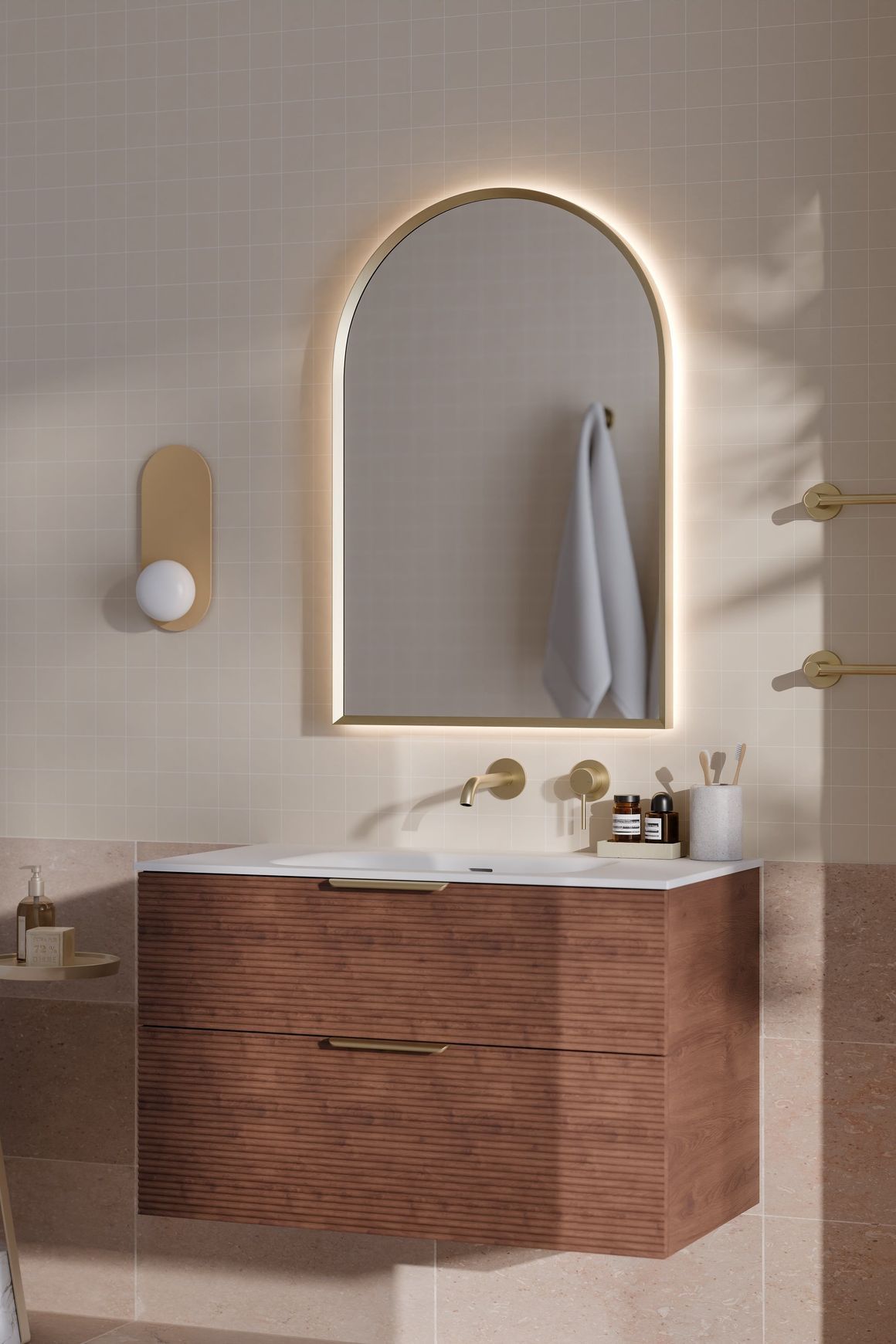 Lineare 900 Vanity | 2 Drawer | Inset Basin