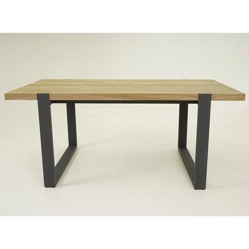 Tulum 1.8m Outdoor Teak & Grey Aluminium Dining Table
