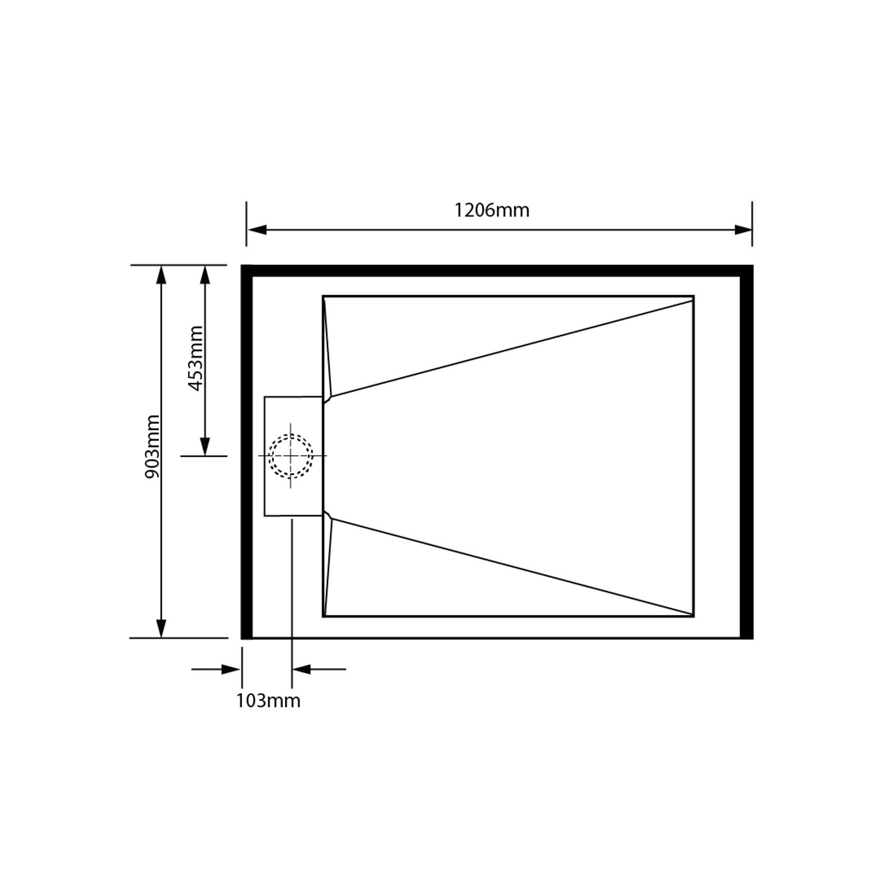 Pinnacle Alcove Tray 900x1200x900