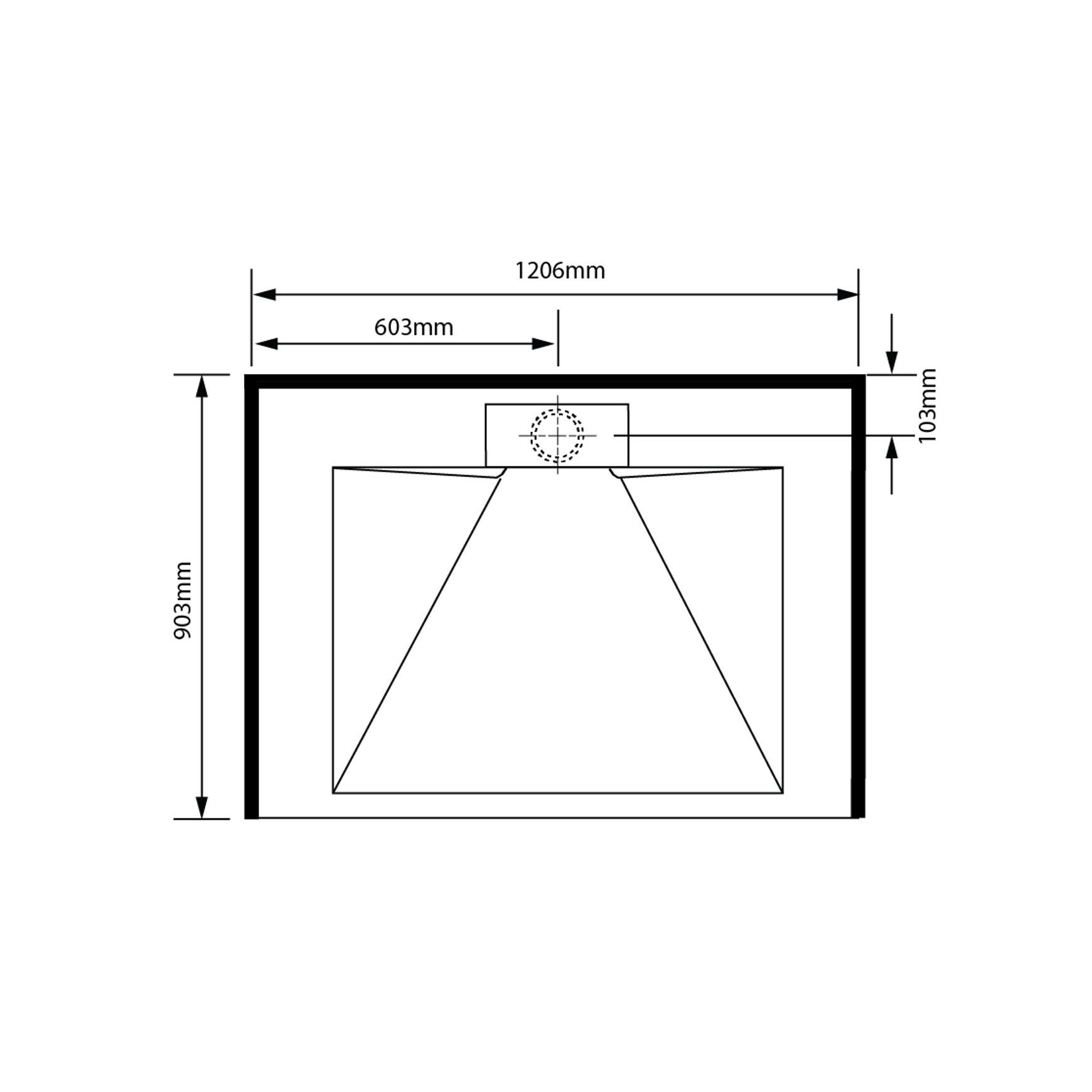 Pinnacle Alcove Tray 900x1200x900