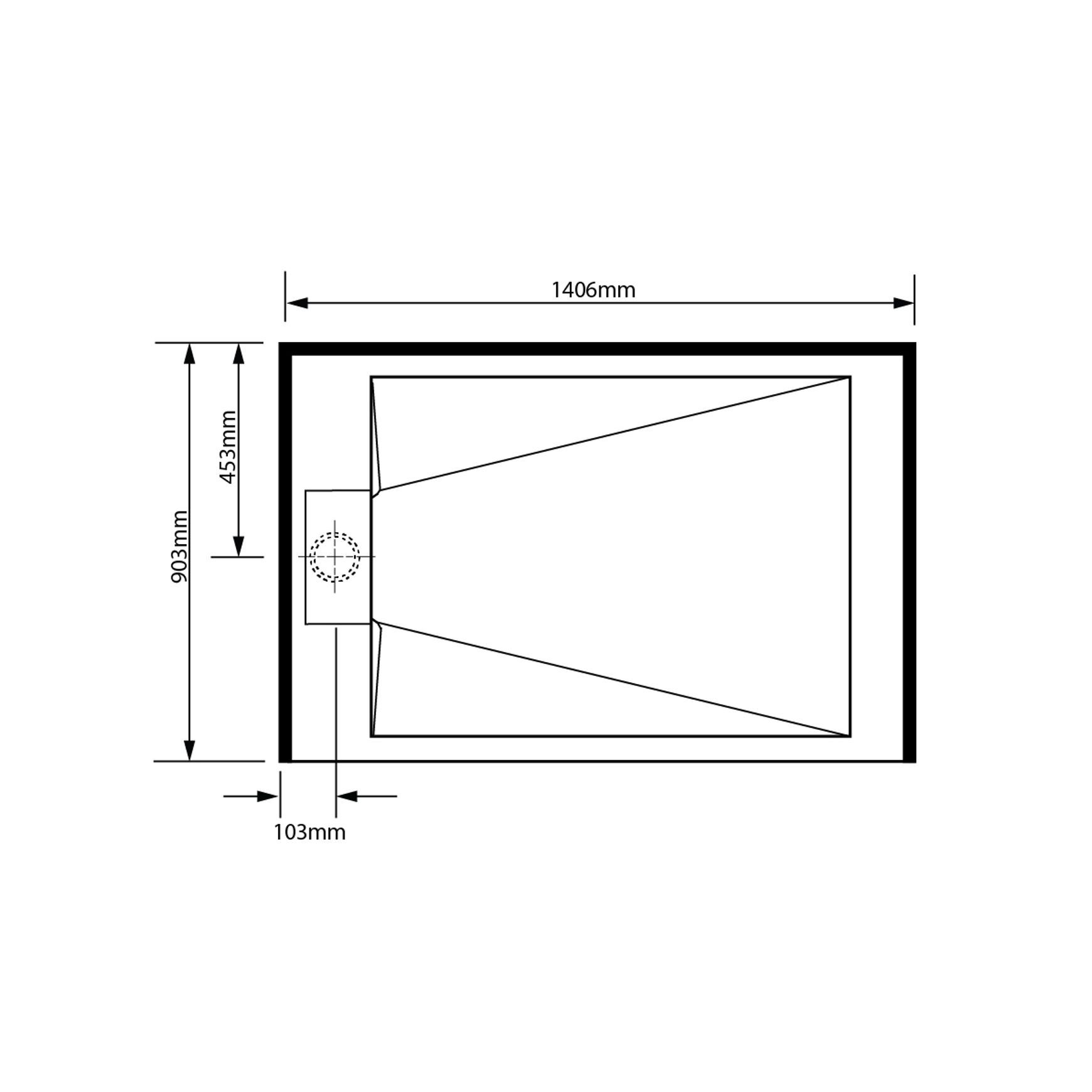 Pinnacle Alcove Tray 900x1400x900