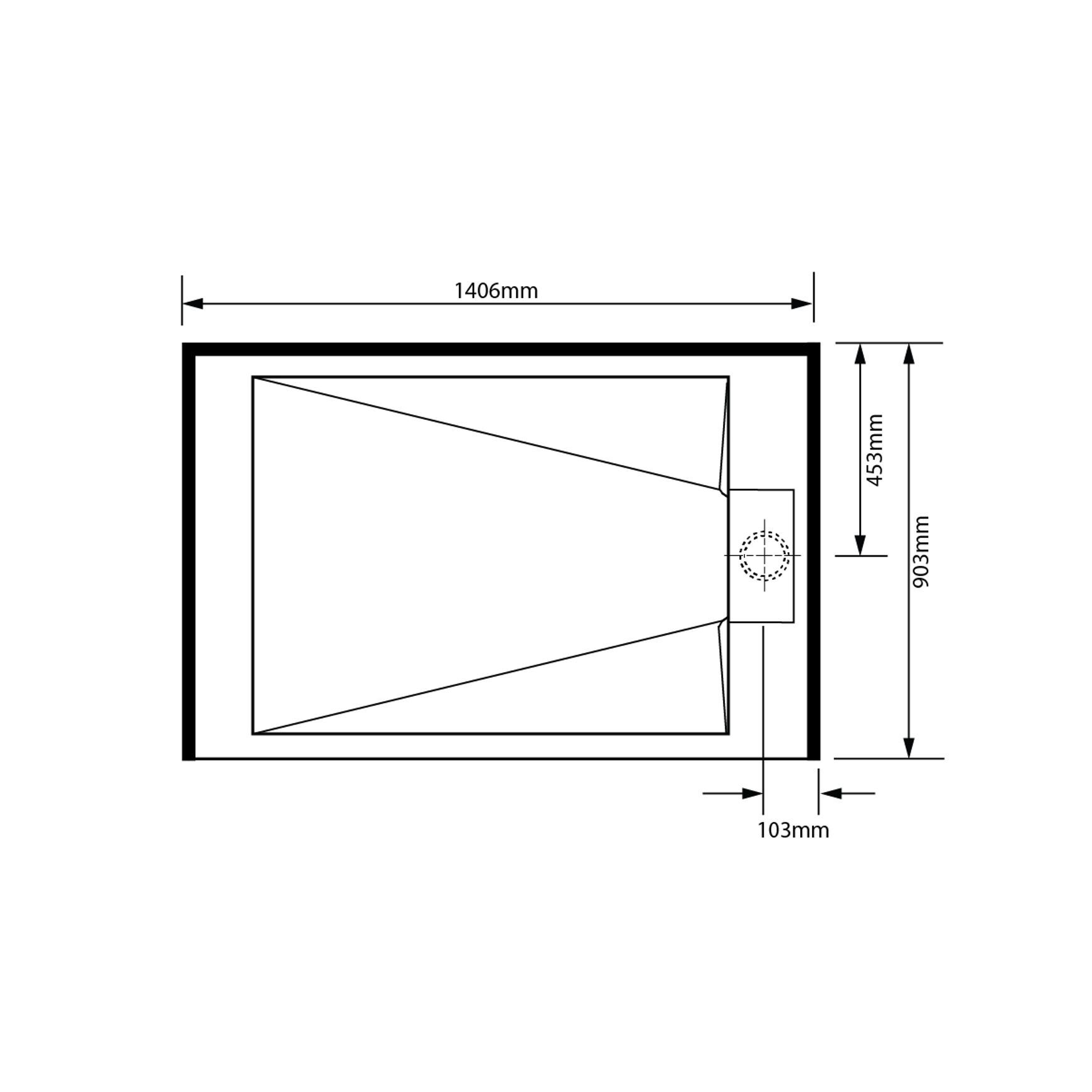 Pinnacle Alcove Tray 900x1400x900