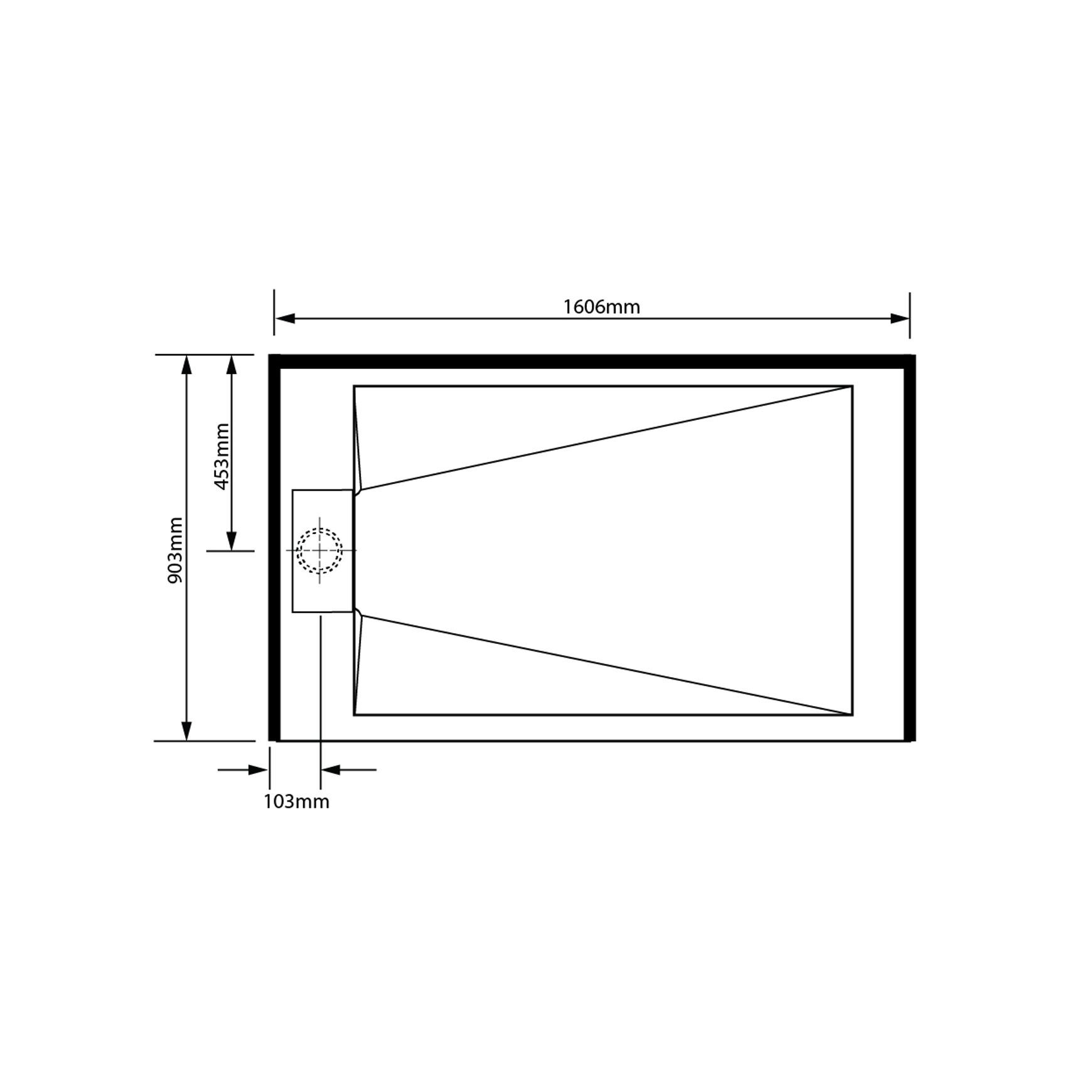 Pinnacle Alcove Tray 900x1600x900