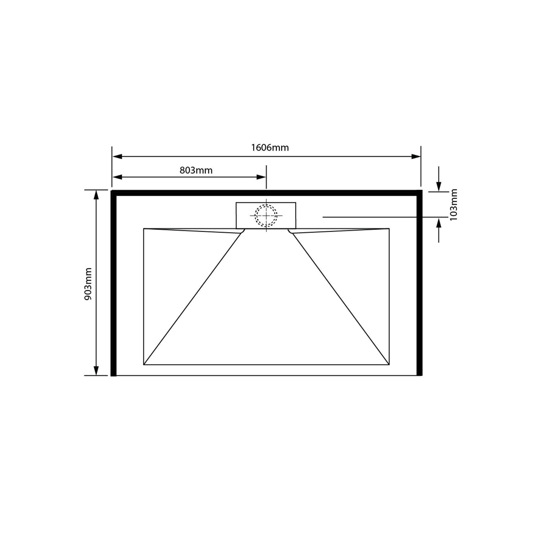 Pinnacle Alcove Tray 900x1600x900