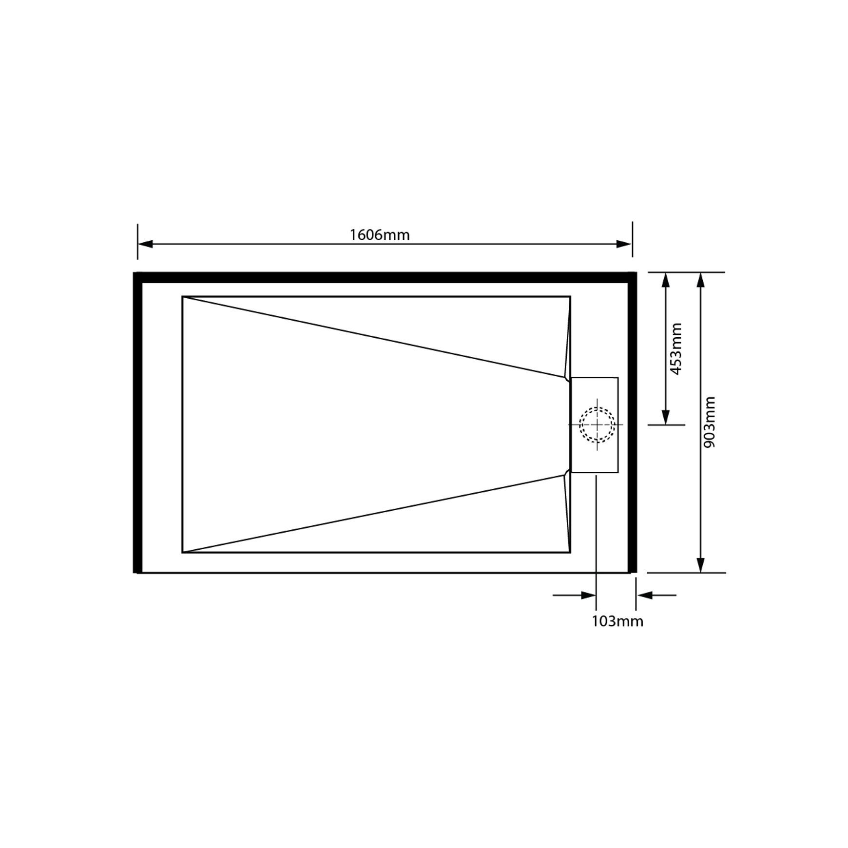 Pinnacle Alcove Tray 900x1600x900