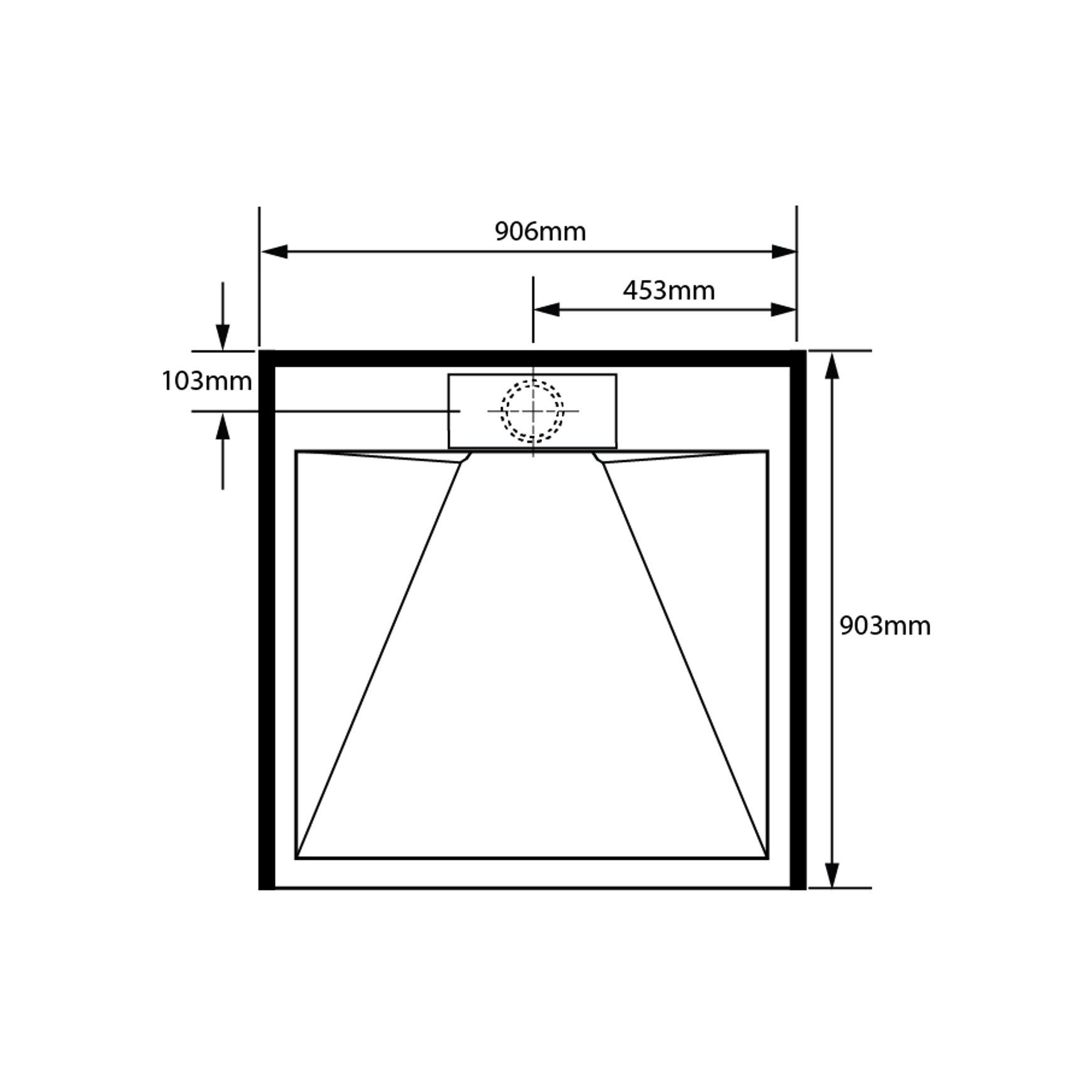 Pinnacle Alcove Tray 900x900x900