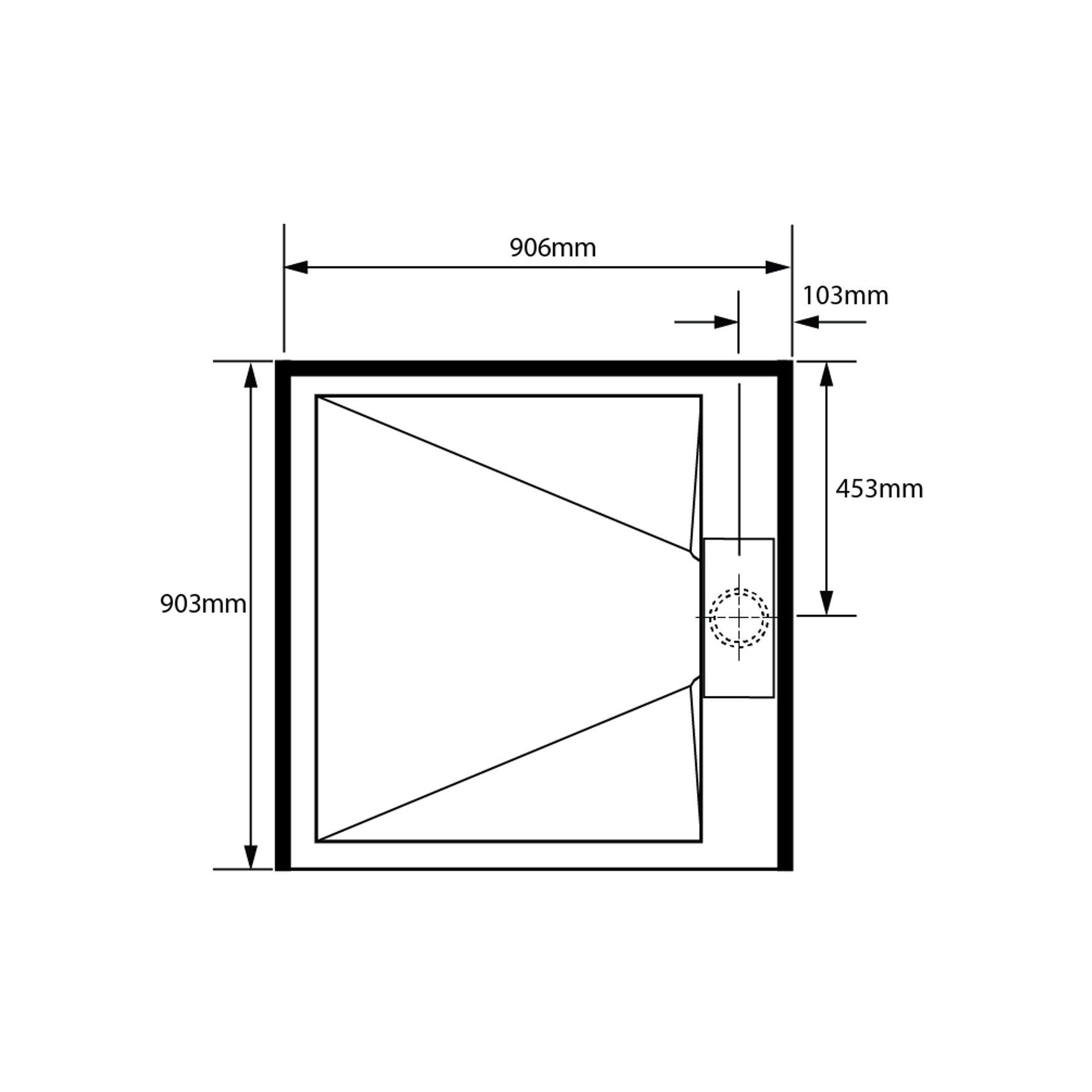 Pinnacle Alcove Tray 900x900x900