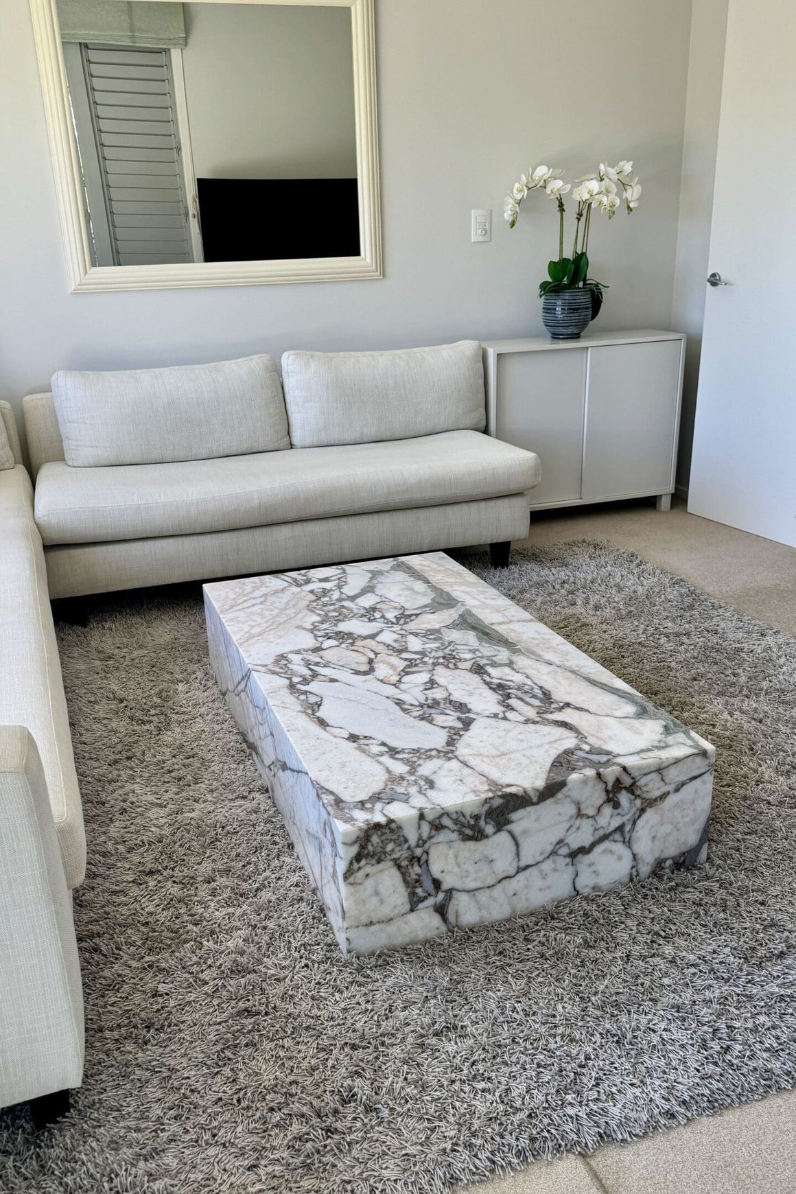 Block Coffee Table-Milky Bleu Marble | Natural Stone Co.