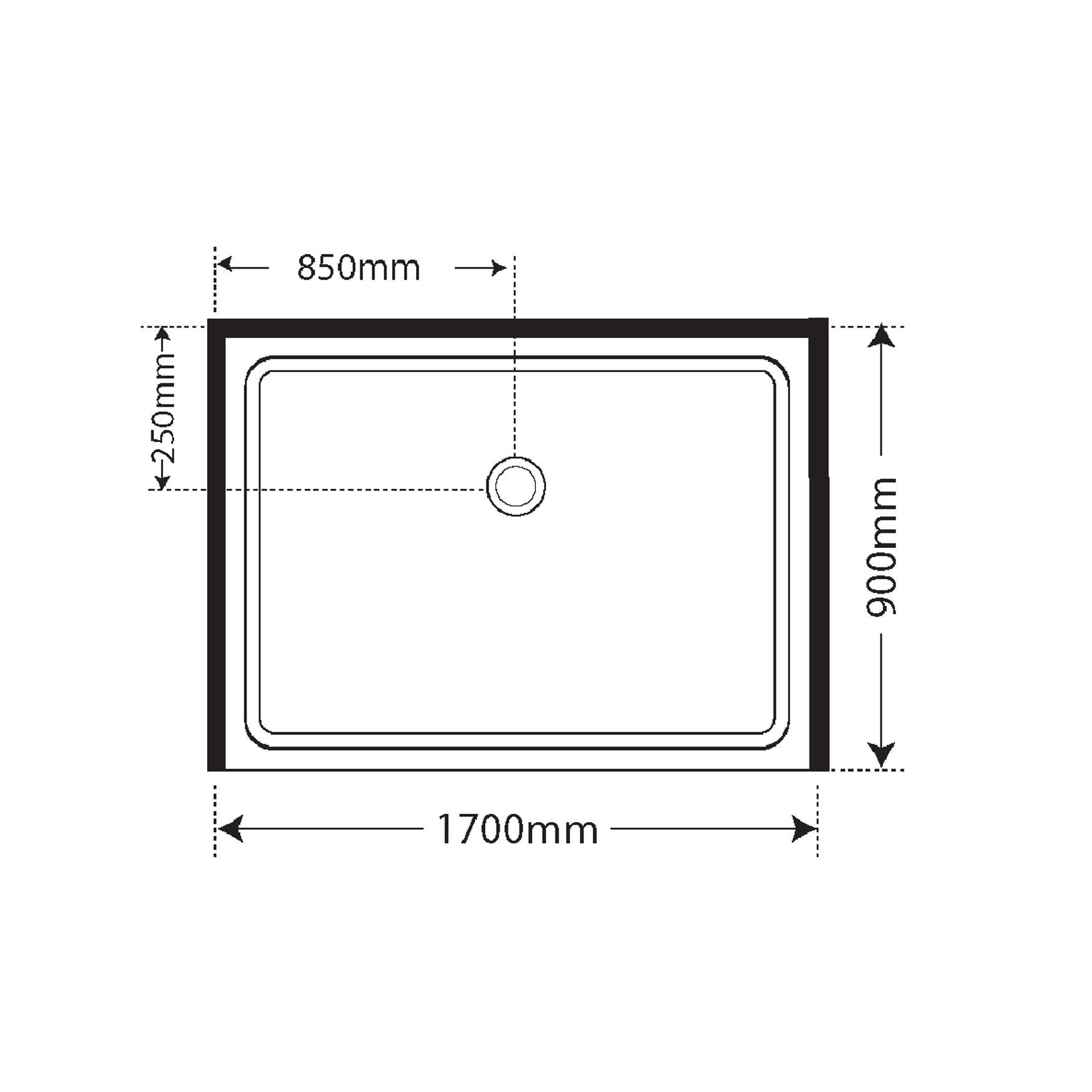 Premier Frameless Alcove Sliding Door Shower 900x1700x900