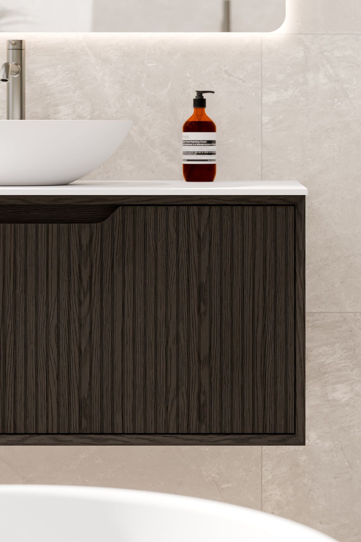 Aria 1800 Vanity | Villastone Slab Top