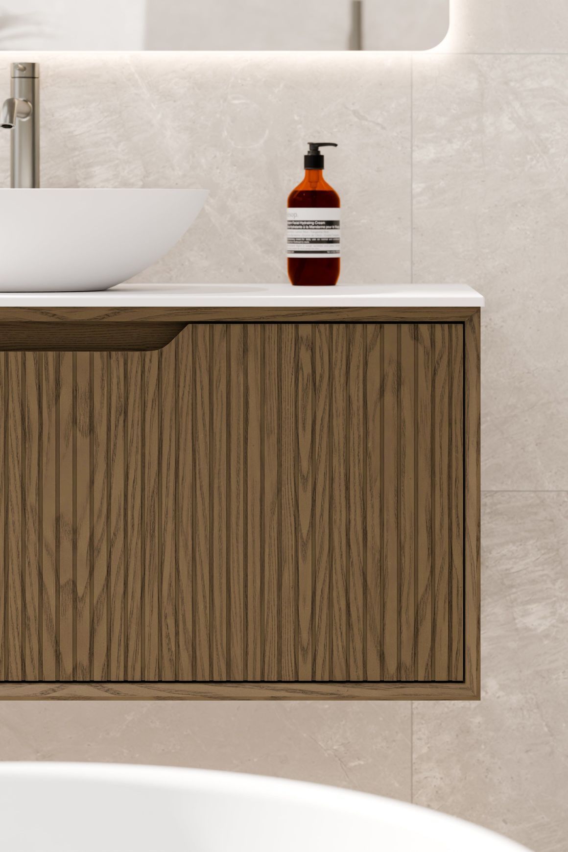 Aria 900 Vanity | Villastone Slab Top