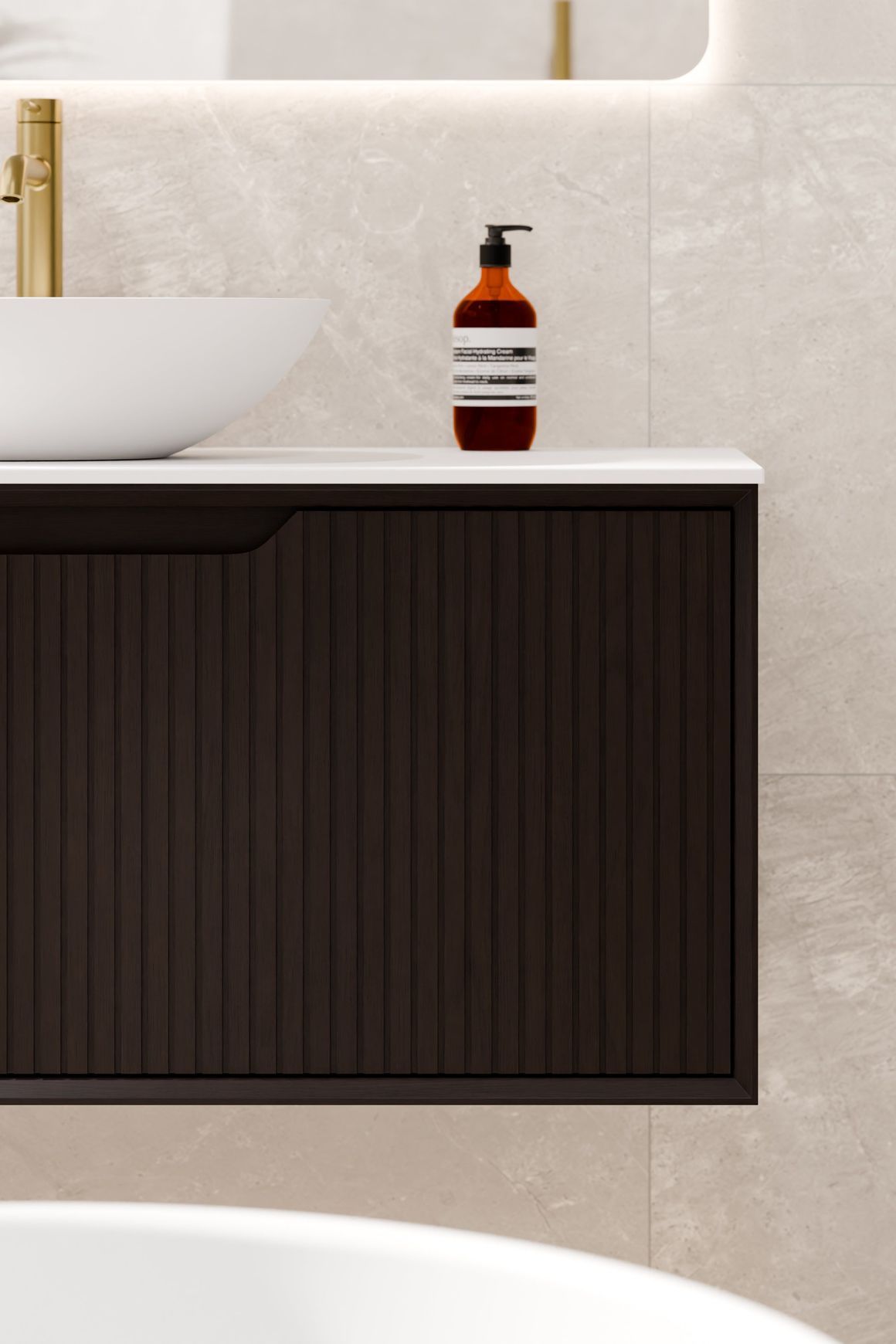 Aria 1800 Vanity | Villastone Slab Top