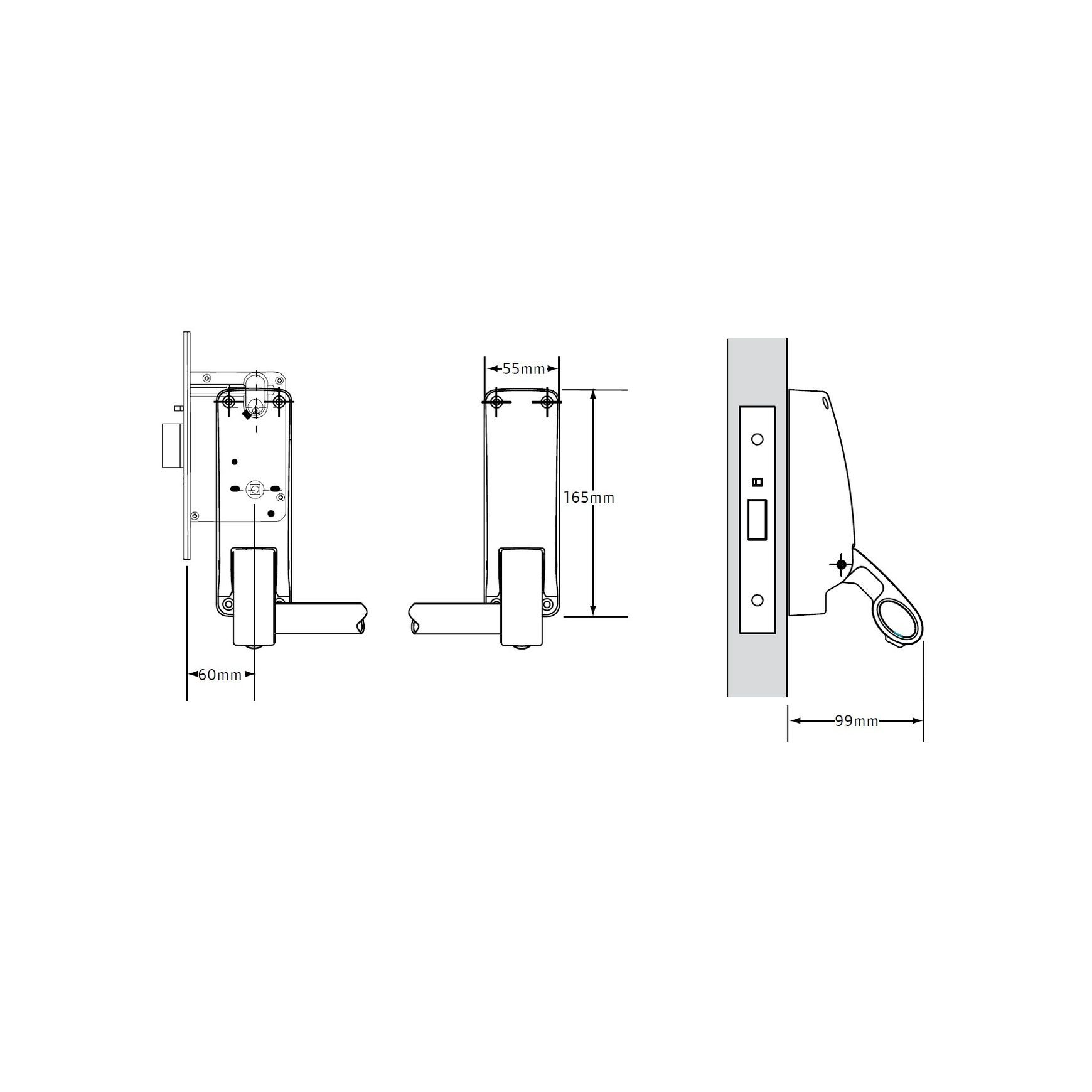Briton Panic Bar Silver 2 Hour Fire Rated 379E/SE Suits Mortice Lock