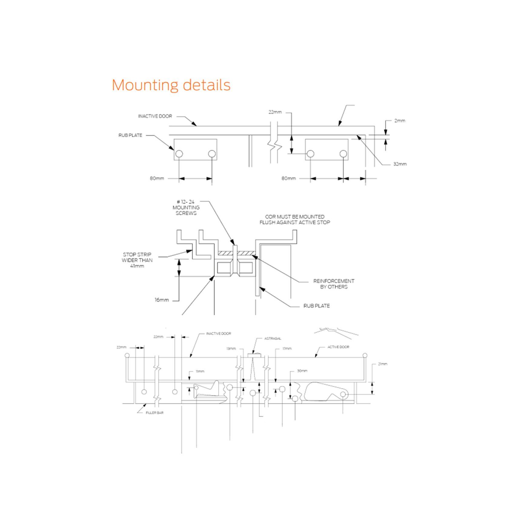 Allegion Ives Bar Door Coordinator