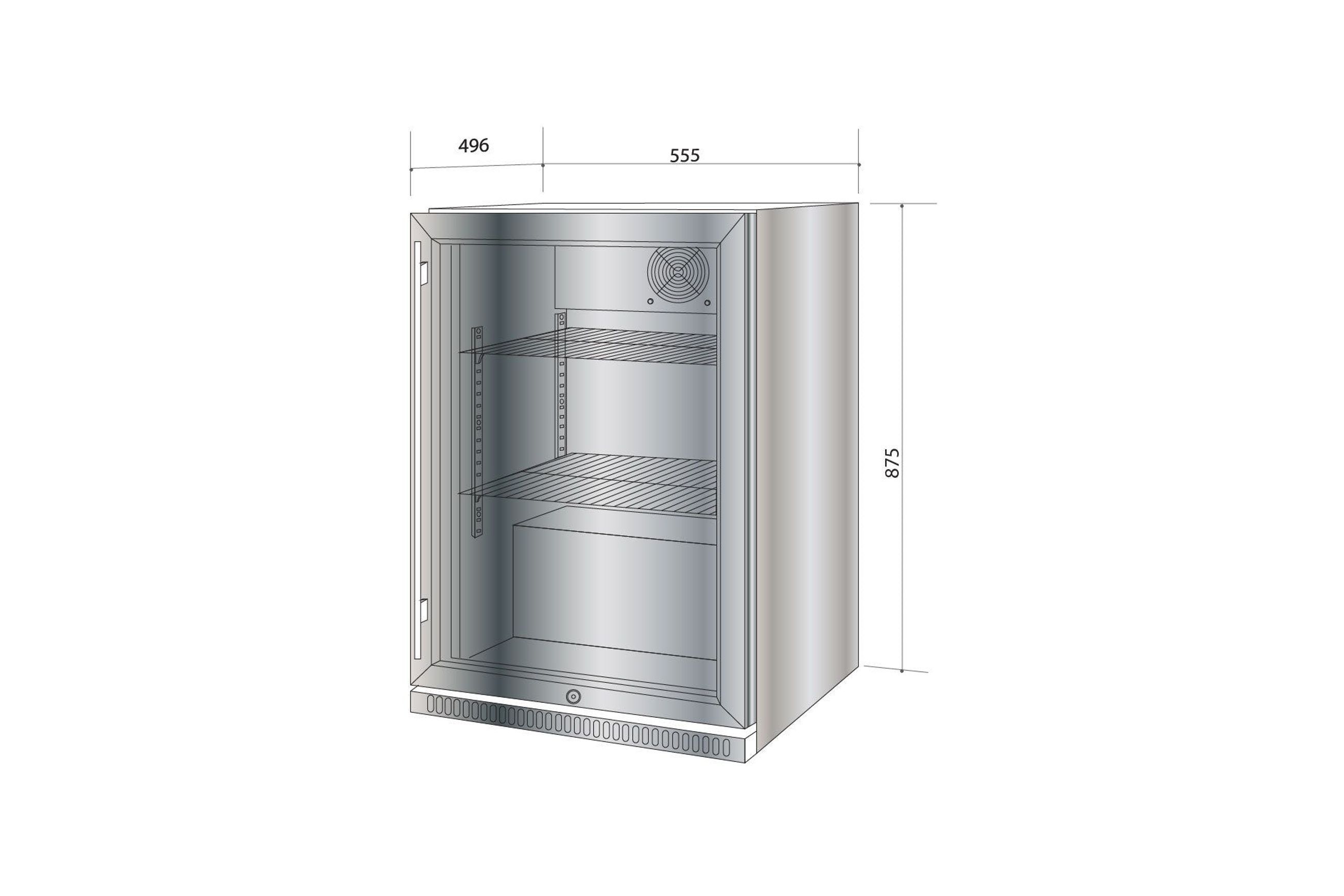 Artusi Single Door Outdoor Refrigerator - Stainless Steel